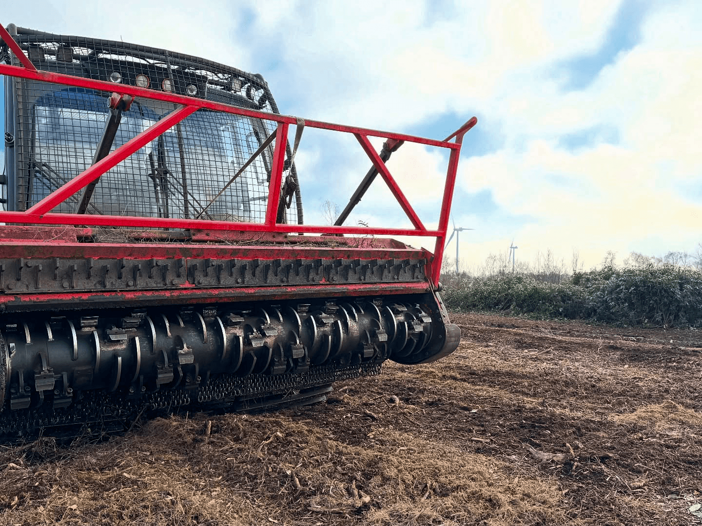 Close up of Treeclear UK LGP mulching vehicle